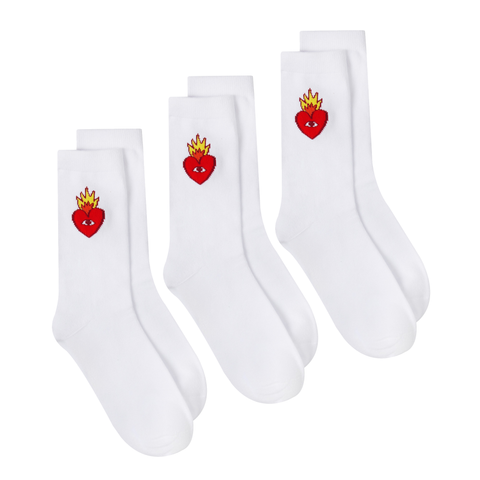 Flaming Heart Socks (3-Pack)