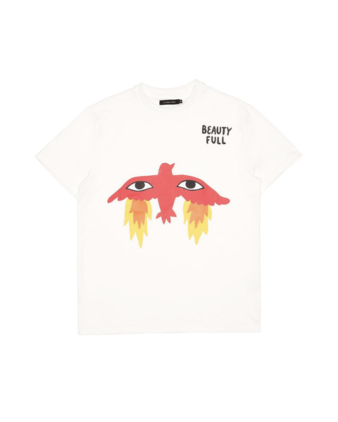 Flaming Bird T-Shirt - White