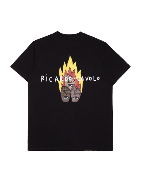 Flaming Fists T-Shirt - Black