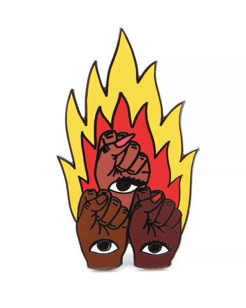 Flaming Fists Pin