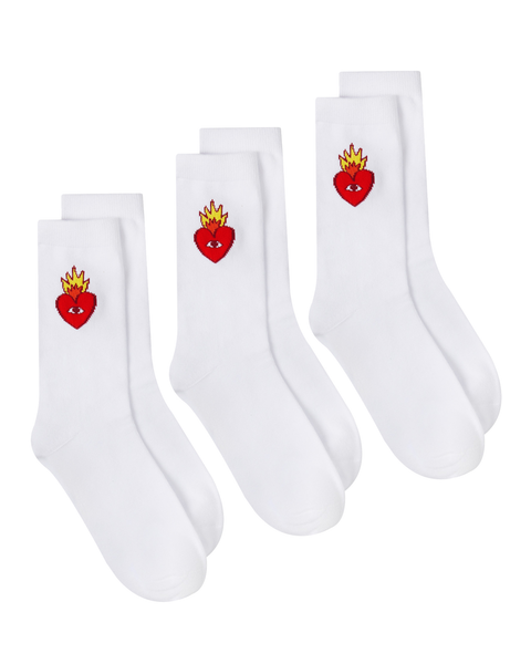 Flaming Heart Socks (3-Pack)