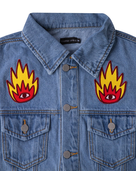 Flaming Heart Denim Jacket