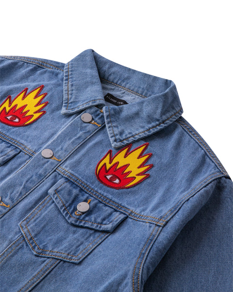 Flaming Heart Denim Jacket