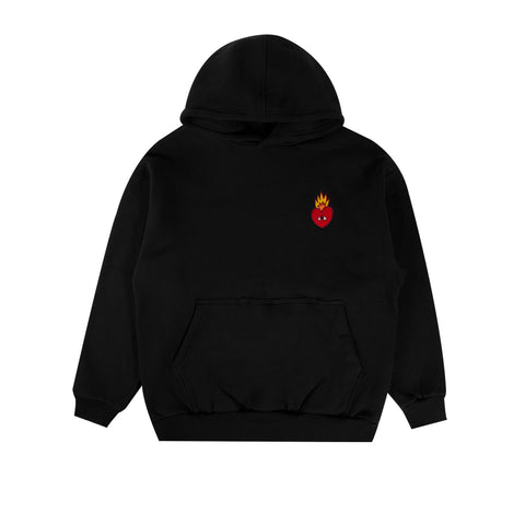 Flaming Heart Hoodie - Black