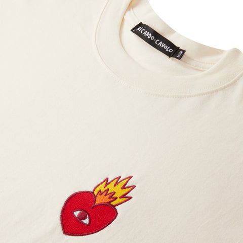 Flaming Heart T-Shirt - Natural
