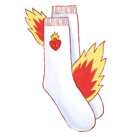 Flaming Heart Socks (3-Pack)
