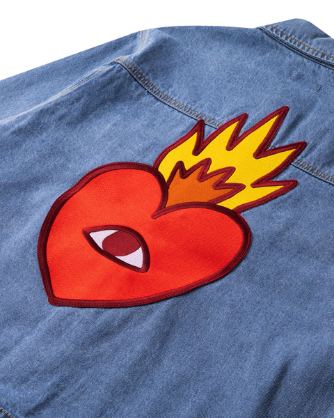 Flaming Heart Denim Jacket