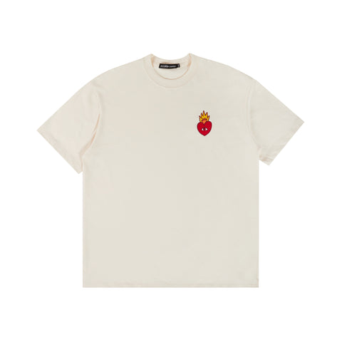 Flaming Heart T-Shirt - Natural
